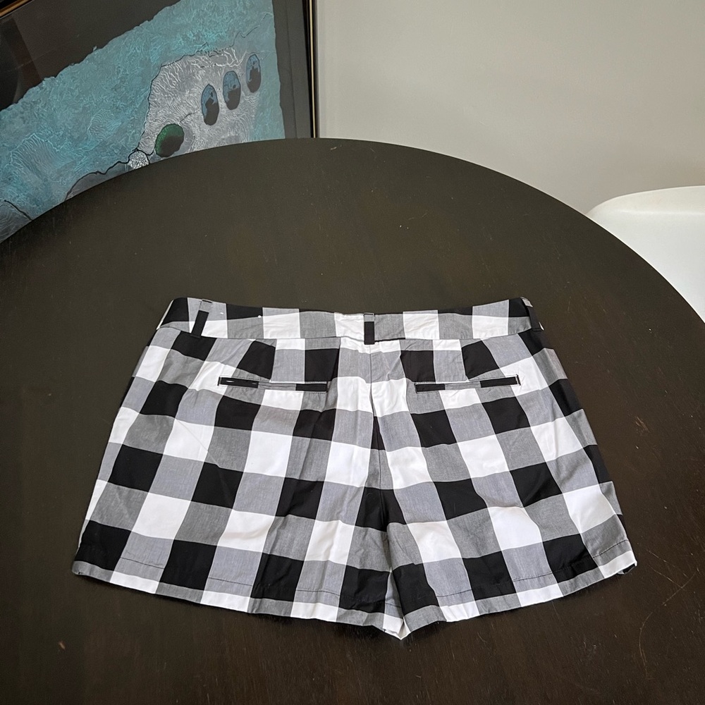 Loft Black and White Plaid Shorts size 14 - Picture 4 of 5